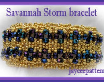 Beading Tutorial - Savannah Storm Bracelet - Netting stitch