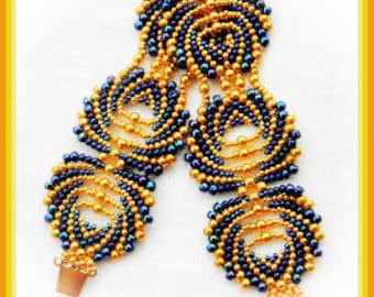 Beading Tutorial - Feathers bracelet - Peyote stitch