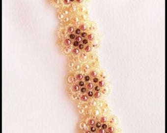 Beading Tutorial - Double Flower Bracelet- Netting stitch