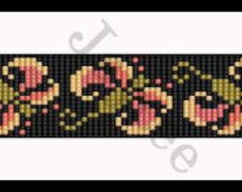 Bead Pattern - Wild flower 1 Bracelet - Loom Stitch
