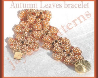 Beading tutorial - Autumn Leaves bracelet - Triangle weave