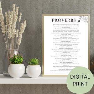 Ordspråksboken 31 Kvinna Blommig KJV Skrifttryck (digital nedladdning)