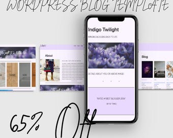 WordPress Blog Template for Women | Feminine Website Theme | Easy Blog Design | Customizable Blog Theme | Instant Download