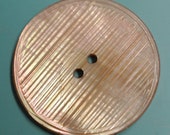 Lot of 3 LARGE vintage 1950s unused grinded shimmering light brown natural organic mop mother of pearl buttons with 2 holes