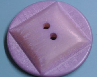 Lot of 3 larger vintage 1960s unused purple lilac plastic buttons for your sewing prodjects