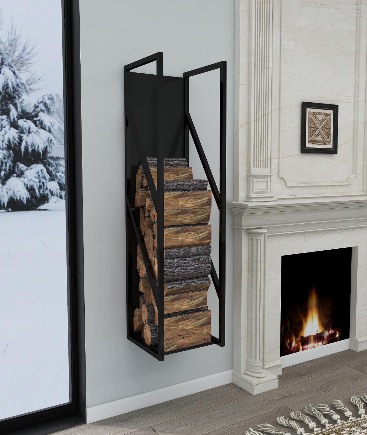 Indoor log storage wall mounted new arrivals