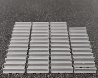 N Scale Jersey Barriers (100 pc) Scale Model Railway, Model Railroad, Accessories 1:160 Scale