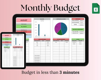 Easy to Use Digital Budget Planner, Finance Tracker, Expense Organizer, Budgeting Tool, Money Management,Digital Budget Planner for UK Users