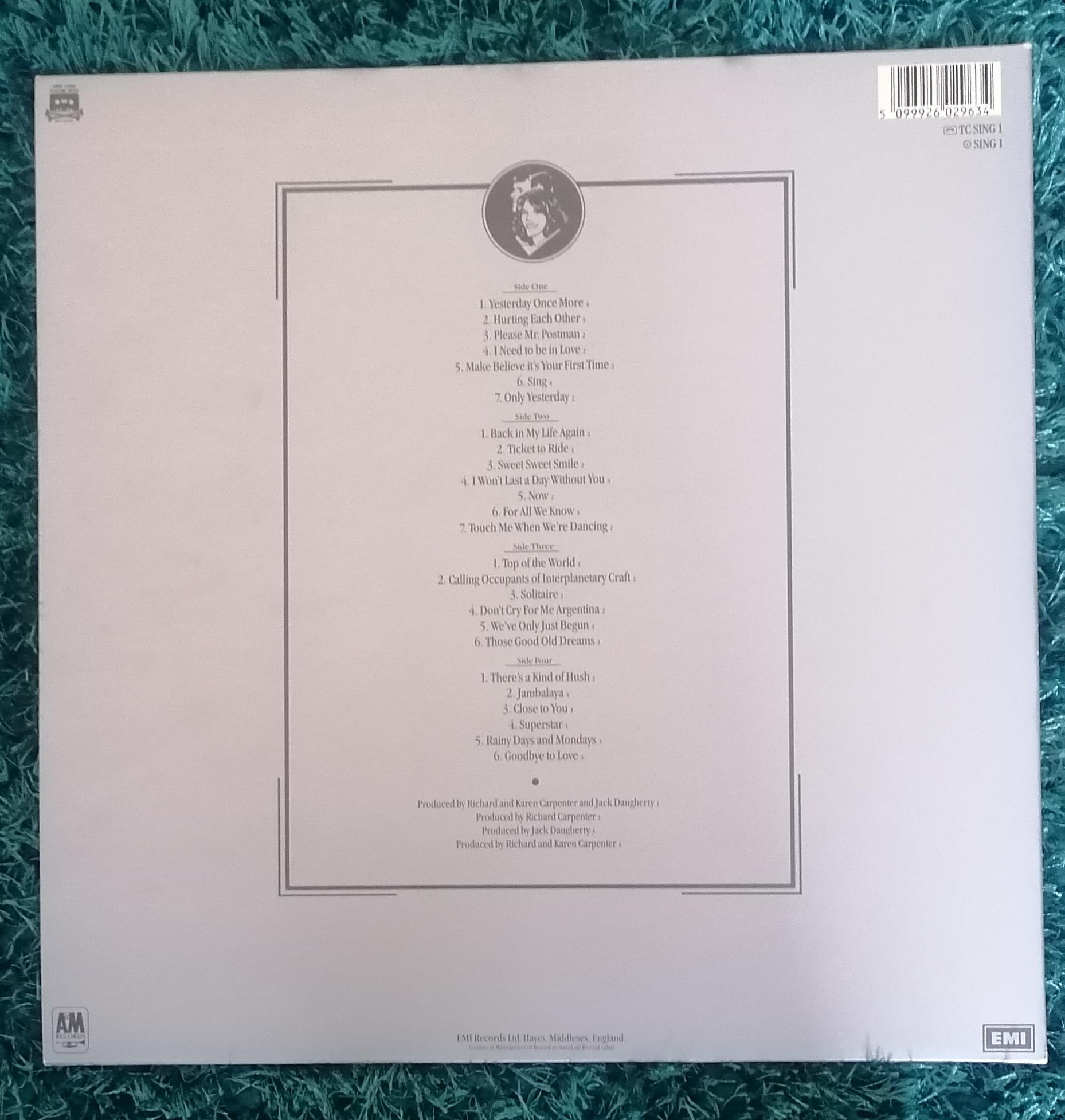 The Carpenters - Yesterday Once More Vinyl Double Album - Etsy
