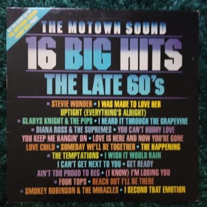 Rare - The Motown Sound - 16 Big Hits - The Late 60&#39;s - vinyl LP Album