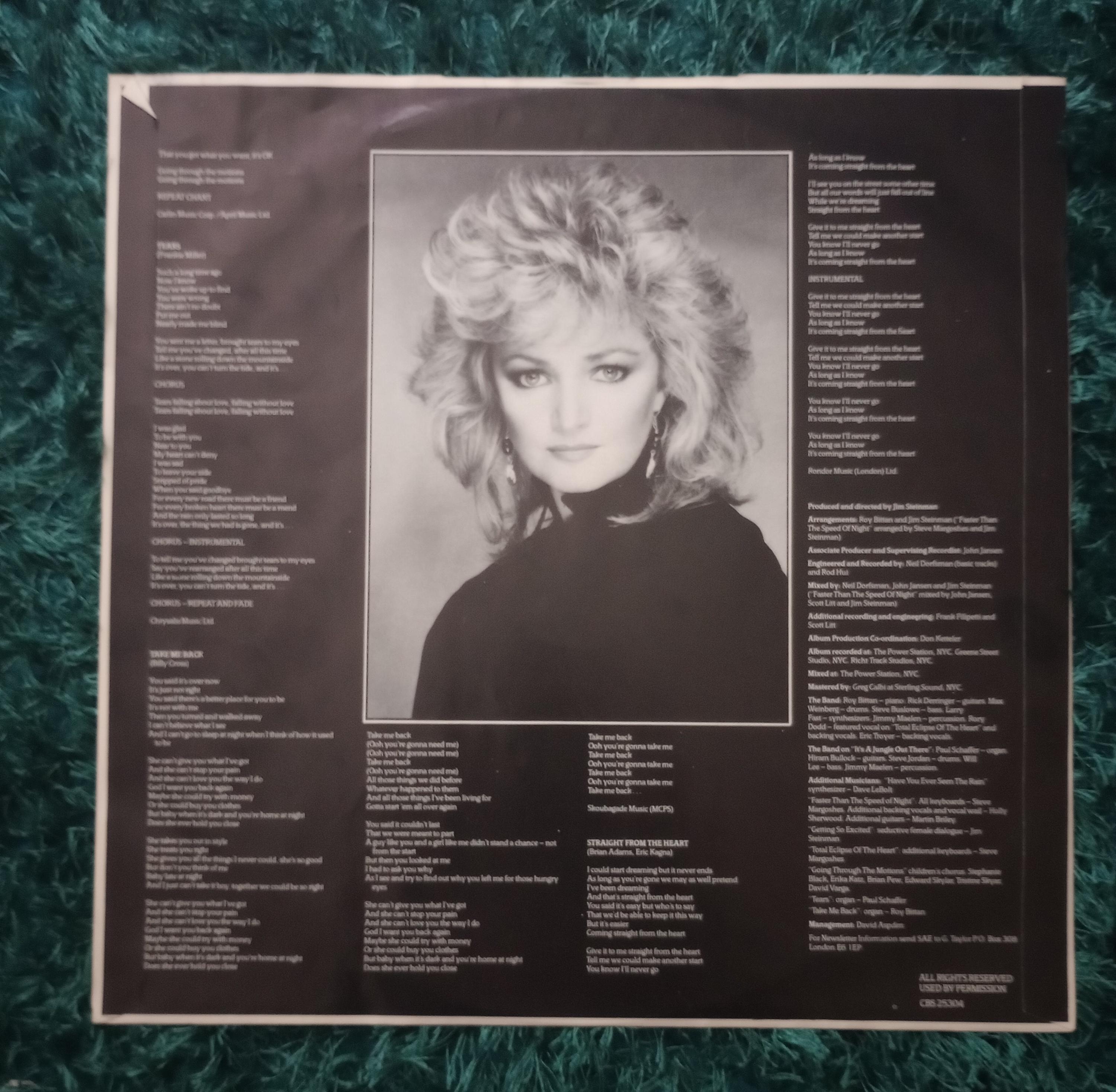 Bonnie Tyler - Faster Than the Speed of Night - Vinyl LP Album