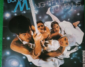 Boney M – Vuelo nocturno a Venus – LP de vinilo desplegable – 1978 Hansa International – Álbum de disco clásico