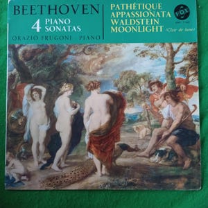 Beethoven Vintage vinyl LP Albums - Beethoven's Greatest Hits - 1984 Maestro Or 4 Piano Sonatas, Orazio Frugoni