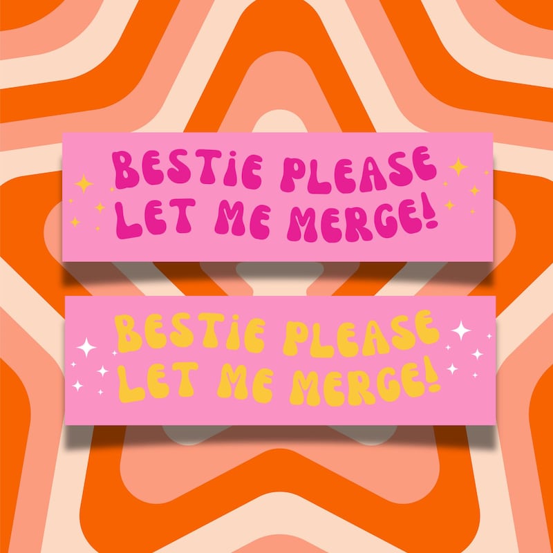 Let Me Merge Sign - Etsy