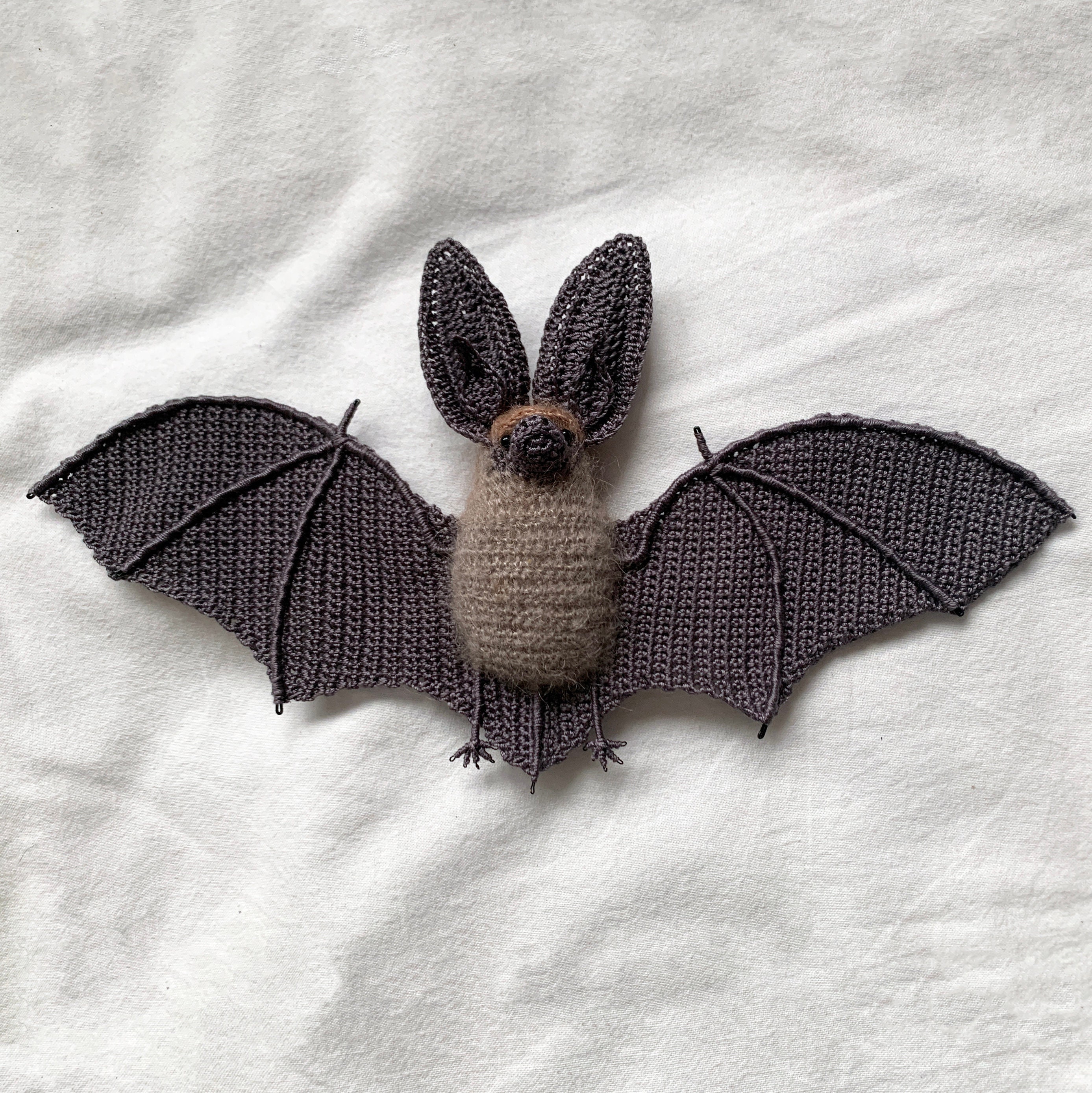 39 Bat Crochet Patterns for Halloween Decor, Gifts, and Spooky-Cute Amigurumi 1 Crochet Pattern long-eared bat