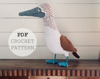 CROCHET PATTERN blue-footed booby bird