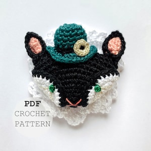 CROCHET PATTERN cat brooch