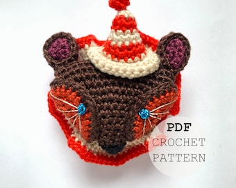 CROCHET PATTERN bear brooch