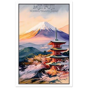 Ammirare il monte Fuji in Giappone prima dell'escursione - Voyager Poster