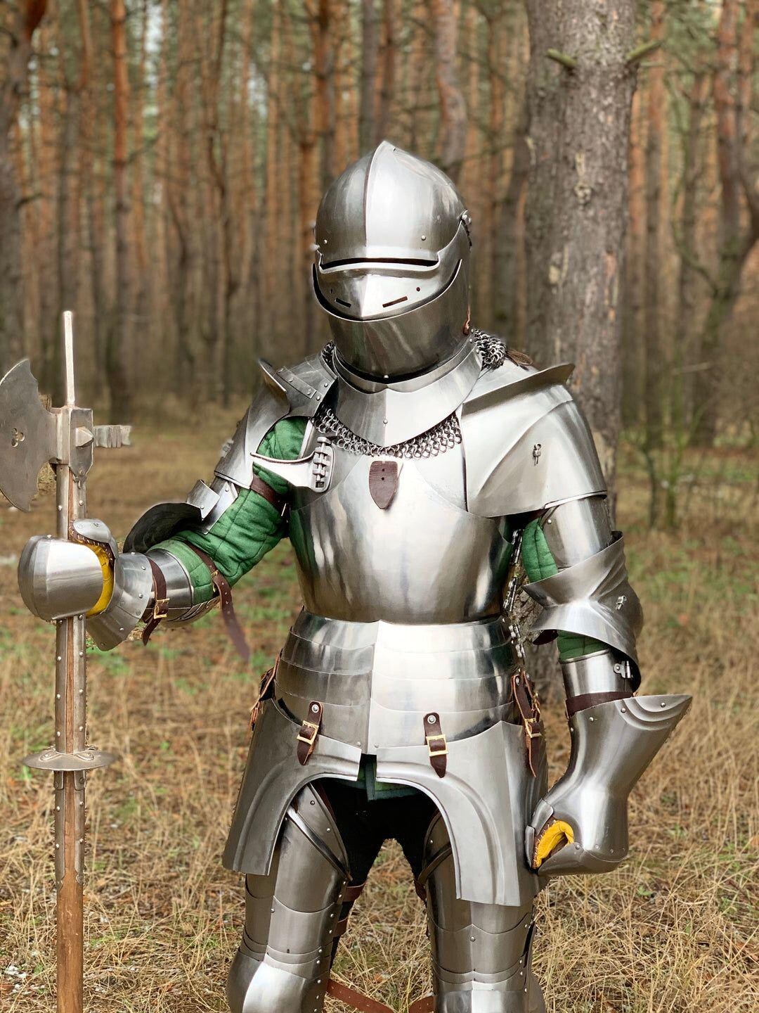 Medieval Knight Full Body Armor Suit – Handmade Steel Warrior Battle ...