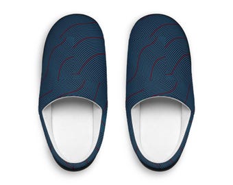 Men's Martini-Racing-inspired Pinstripe Print Indoor Slippers