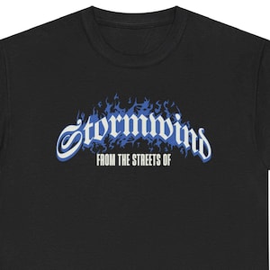 World of Warcraft Stormwind Alliance Tee, Streetwear Unisex Heavy Cotton T-Shirt, Stormwind, Gamer Gift, Fantasy Clothing, WoW, MMORPG