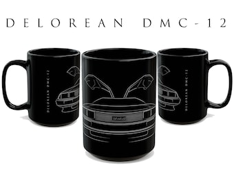 Taza DMC DeLorean, película Regreso al futuro, regalo para papá, taza de café con acento clásico vintage de los años 80, taza para té y agua