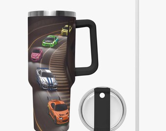 Vaso de 40 oz para coche de Rápido y Furioso, regalo para papá, equipo de café, carreras, Eclipse, Supra, Skyline S2000, Evolution, artículos para beber, viajes