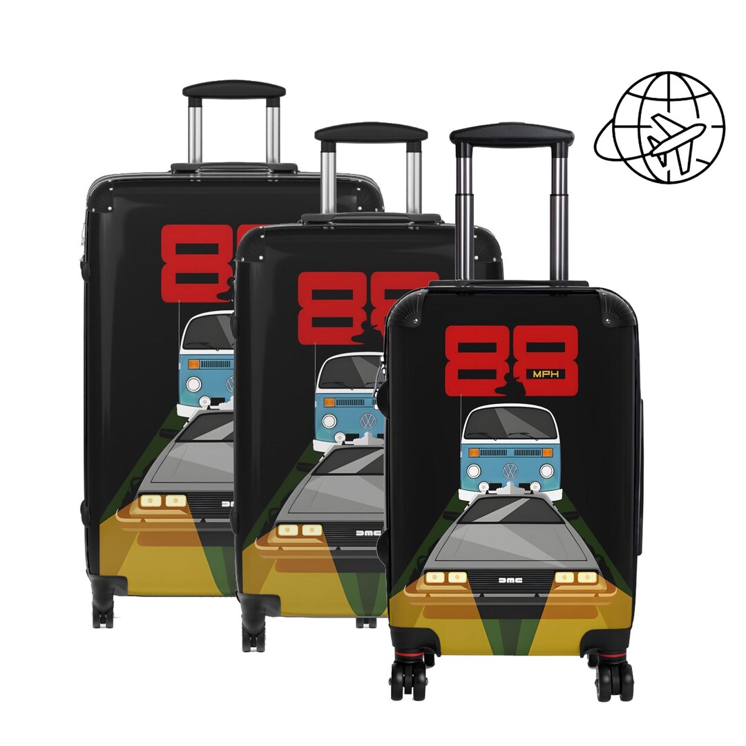 Back to the Future DMC Delorean 88 Mph Travel Suitcase - Durable