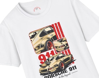 Camiseta Porsche 911 Legend, carreras vintage, rayas clásicas, tuning, coche clásico, regalo para papá, amantes de los coches, camiseta, carreras, pasión, drift, turbo.