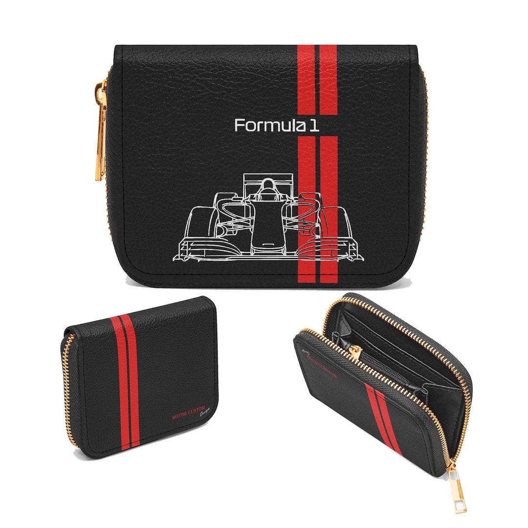F1 Wallet Formula 1 F1 Bifold Zipper Wallet Card Holder Formula One Dad Gift ...