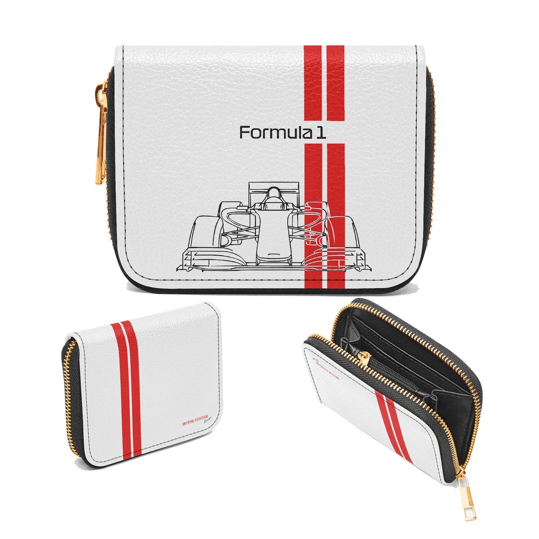 F1 Wallet Formula 1 F1 Bifold Zipper Wallet Card Holder Formula One Dad Gift ...