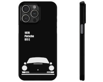 Funda Porsche 911 E Shadow para iPhone 17, 16, 15, 14, 13, 12 Pro Max Plus Mini, protección contra el aire, regalo para papá, amantes de los coches, pasión por los coches de carreras, vintage, minimalista