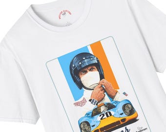 Camiseta vintage de carreras de Le Mans, regalo para papá, camiseta para amantes de los coches, Porsche Passion Gulf 20