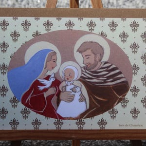 Carte de Noël Sainte Famille - carte de Voeux - Cadeaux