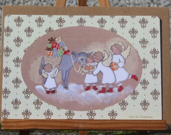 Carte de Noël angelots - carte de Voeux - cadeaux