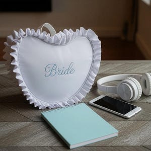 Bride Heart Backpack, Plush Bachelorette Party Bag