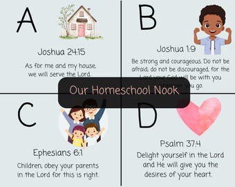 ABC Bible Flashcards | Scripture Memorization | Printable Bible Activity | ABC Bible Verse Cards | Christian Homeschool