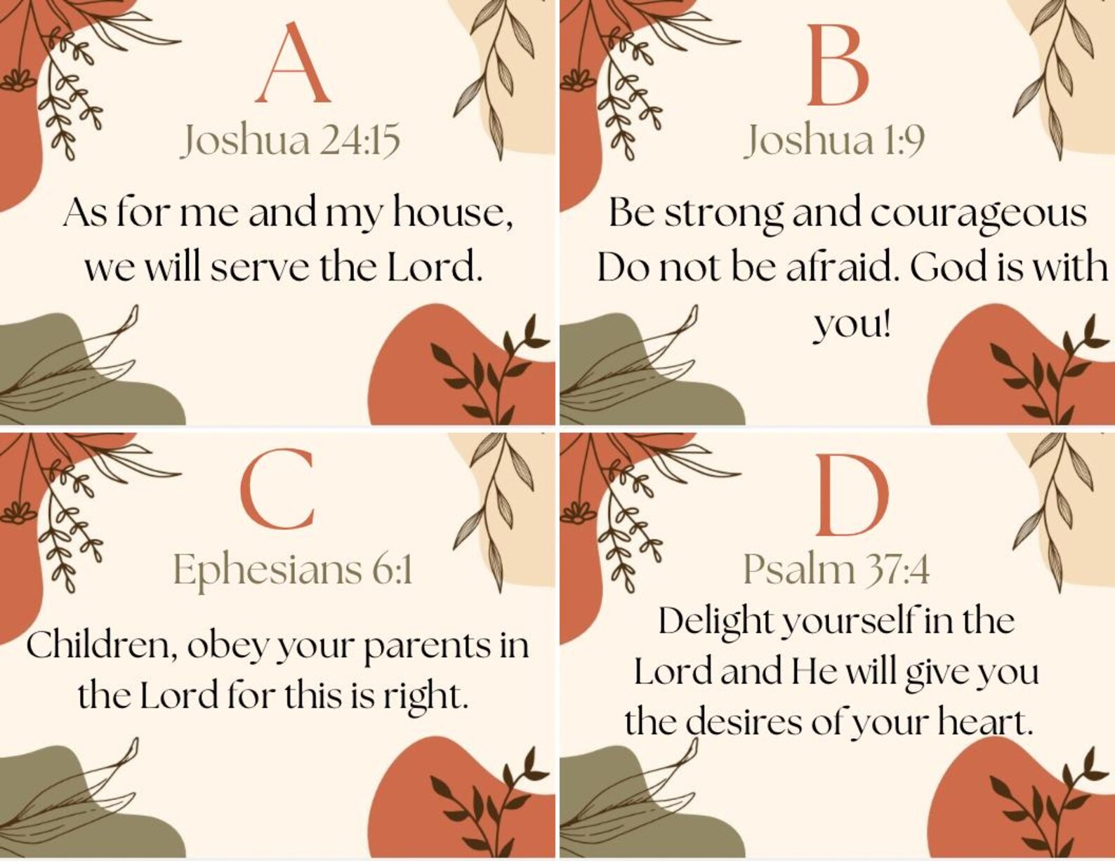 ABC Bible Flashcards | Printable Bible Activity | ABC Bible Verse Cards ...