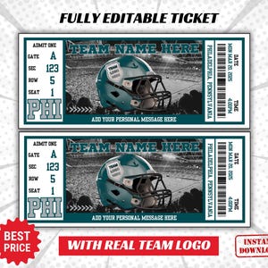 Bearbeitbar PHILADELPHIA Farben Basketball Spiel Geschenk offenbaren Ticket. Bearbeitbarer Sofortiger Download, Fußballticket, Fußballspielkarten