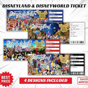 Printable Theme Park Surprise Reveal Ticket, Editable Gift Reveal Ticket, Christmas Gift Boarding Pass, editable ticket,surprise gift ticket