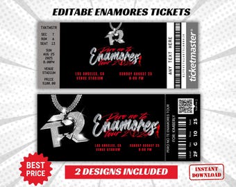 Personalized Fuerza Regida pero no te enamores tour Concert Ticket, Surprise Gift, New Concert Ticket, Gift Ticket, Digital Download