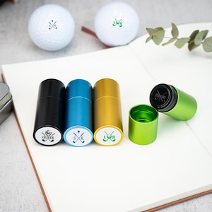 Personalisierte Golf Briefmarken, benutzerdefinierte Golfball Stempel Box, Golfball Marker, Golf Zubehör, Golf Zubehör, Tintenball Stempel, Geschenke für Männer
