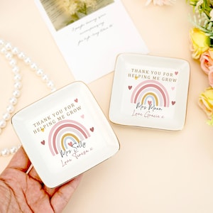 Thank You For Helping Me Grow,Personalized Teacher Ring Dish Gift,Teacher Appreciation Gift, Thank You Gift,Back to Schoo,End of Year Gift
