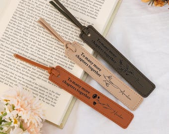 Personalized Leather Bookmark,Custom Name Bookmark,Gifts for readers,bookmark for her,Bridesmaid gift,Wedding gift,Gift for Book Lovers