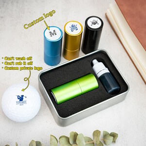 Aangepaste golfbalstempeldoos, gepersonaliseerde golfstempels, cadeau voor golfer, golfbalmarkering, golfaccessoires, cadeaus voor mannen, cadeau voor vader