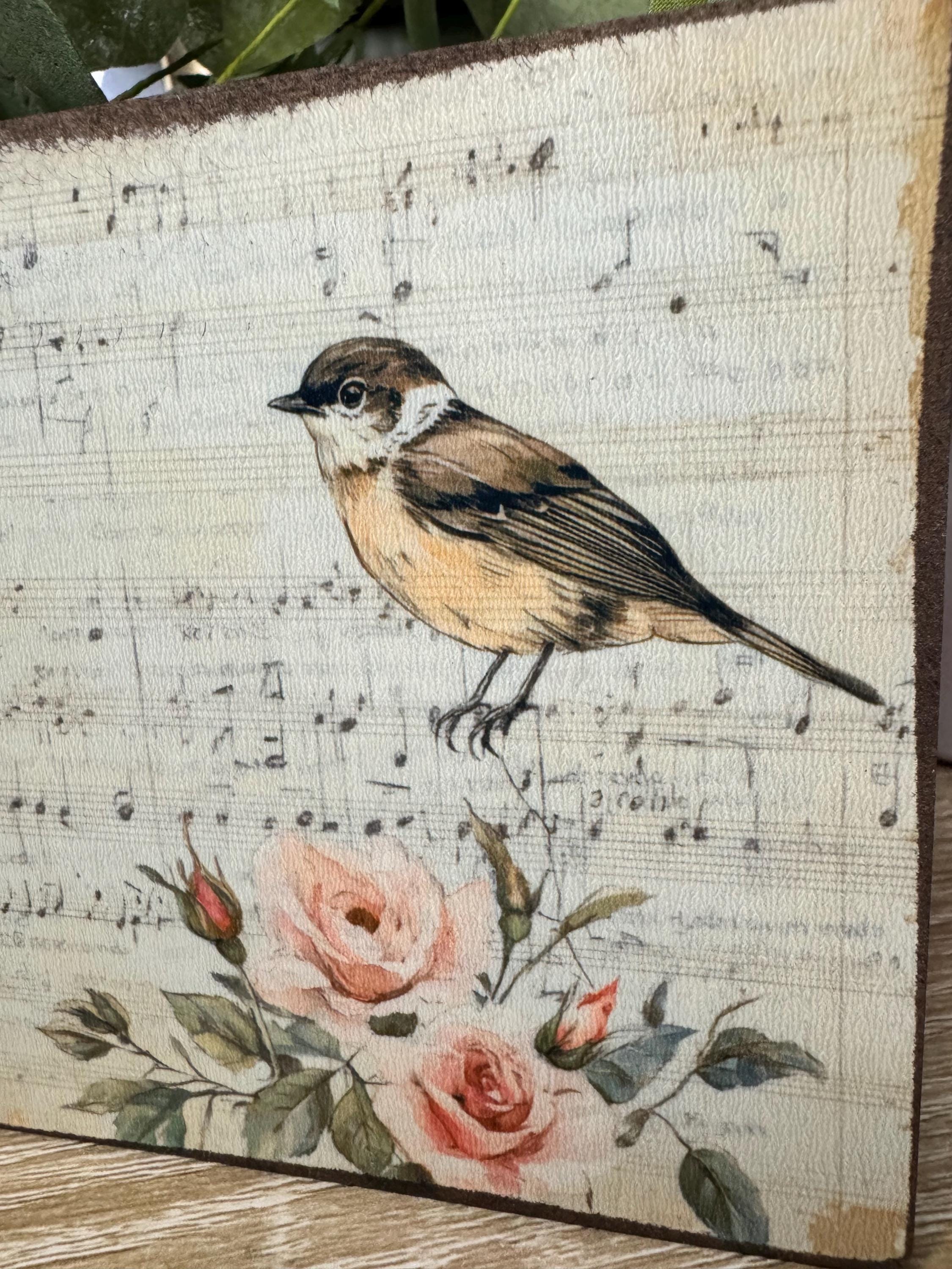 Vintage Inspired Spring Bird Sign - Etsy