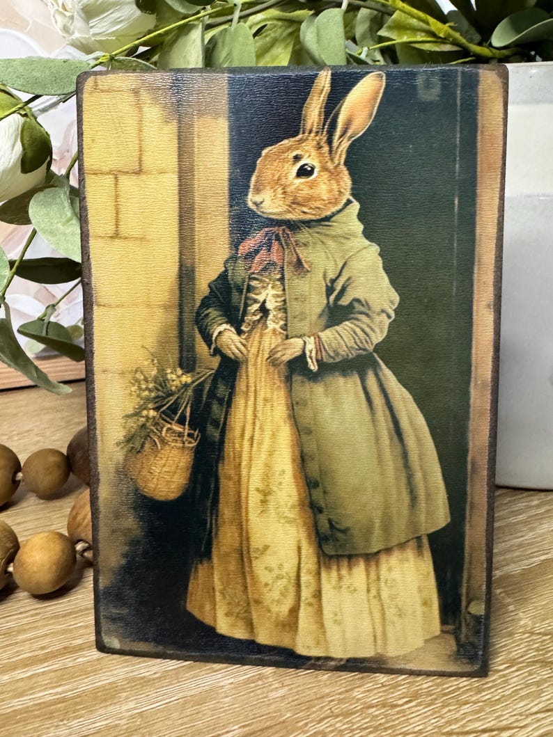 Primitive Rabbit Rustic Farmhouse Sign - Etsy
