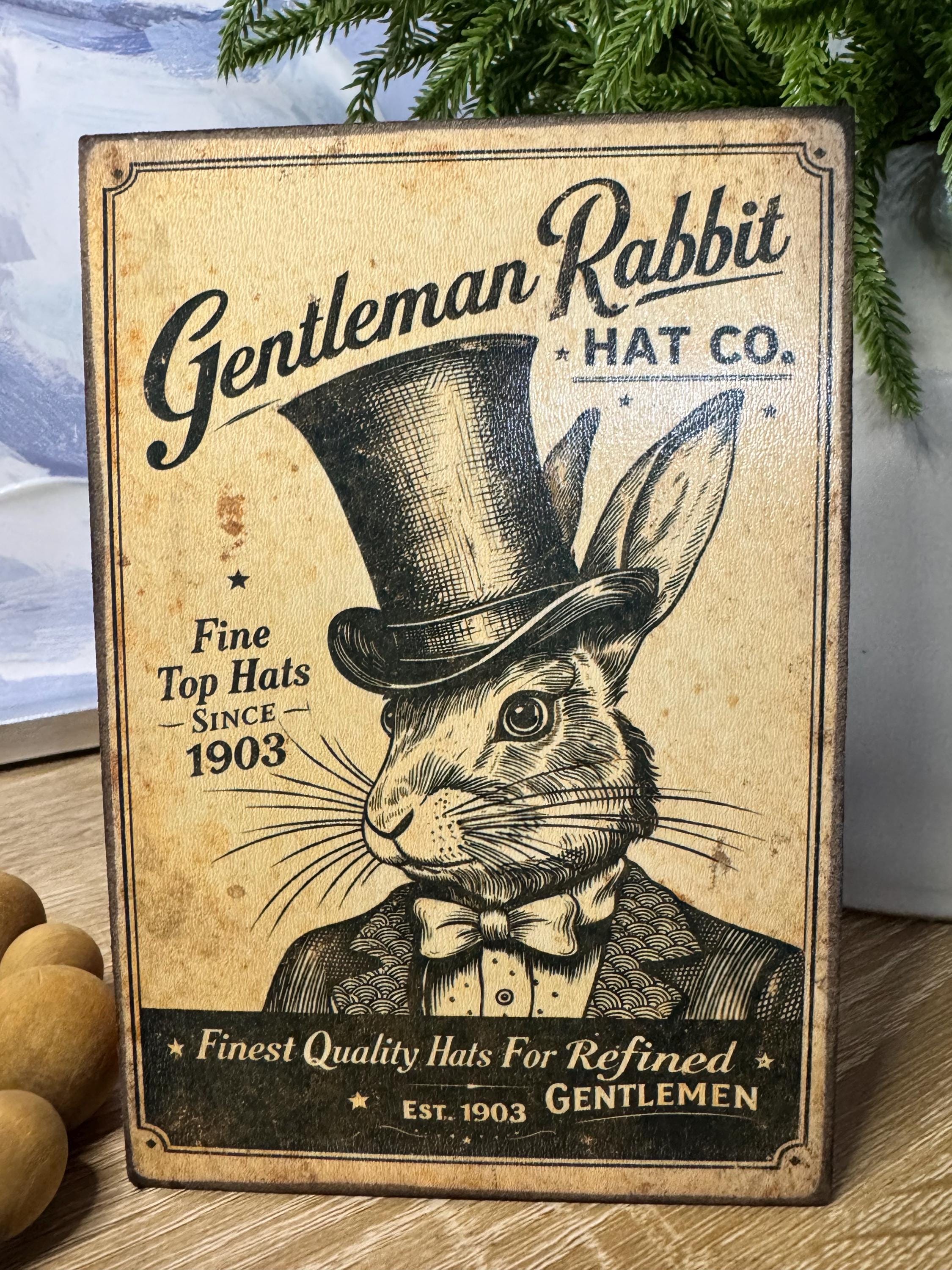 Rabbit Top Hat Sign - Etsy display picture 2