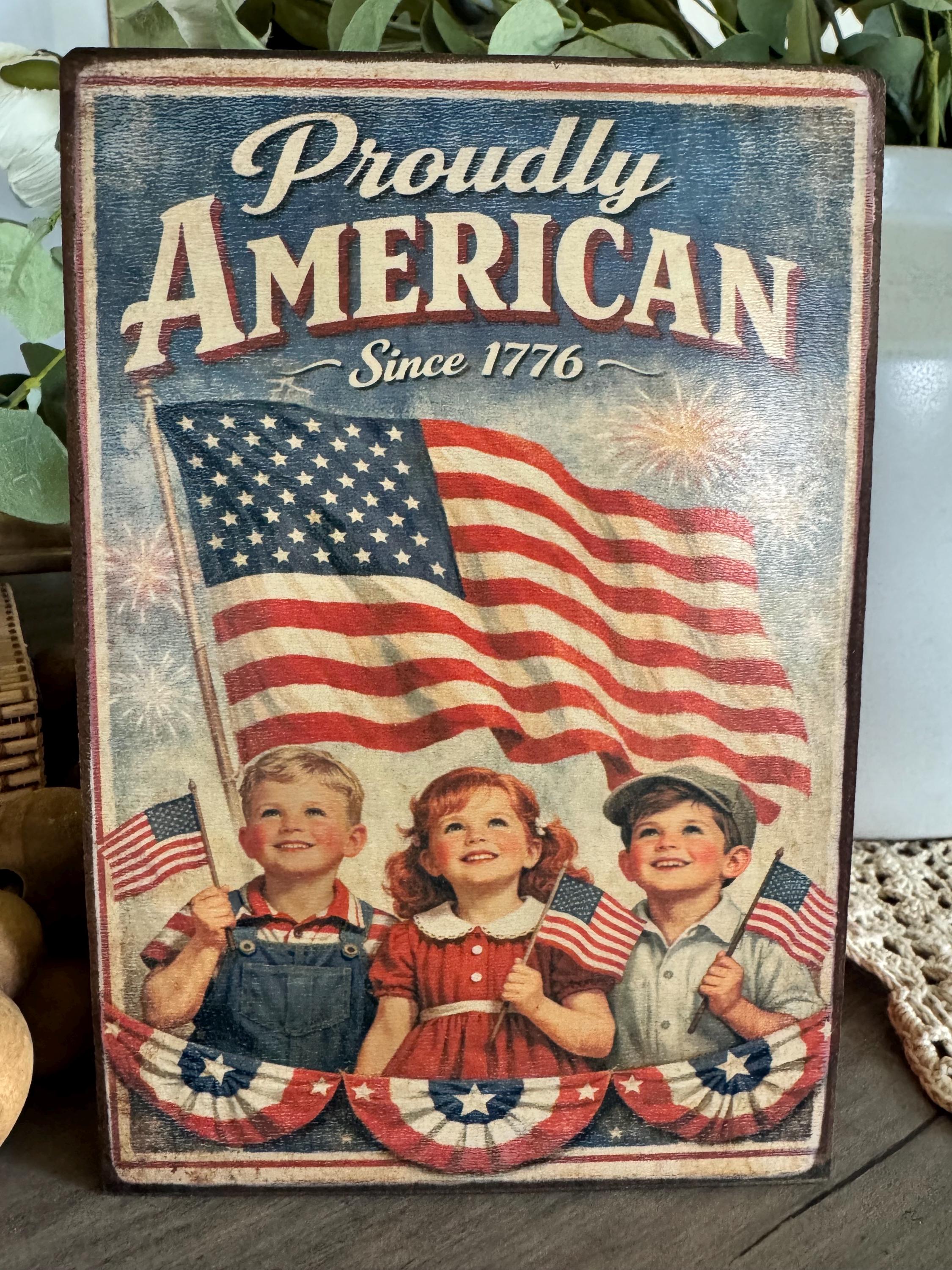 Vintage Inspired Retro Americana Decor Sign | Tiered Tray Decor | Mini ...